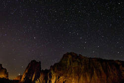 kristenhanloniscute:  Starry Night at Smith Rock State Park by David Gn Photography on Flickr. 