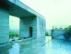 architectureilove:  Therme Vals - Peter Zumthor It’s a thermal bath in Vals, Swiss designed by one of my favorite (swiss) architects Peter Zumthor.  石っぽいのは外国の方の方がレベル高いなぁ～　　信州っぽい景色だなあ