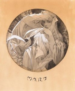 la–noyee:  Mars by Alphonse Mucha 