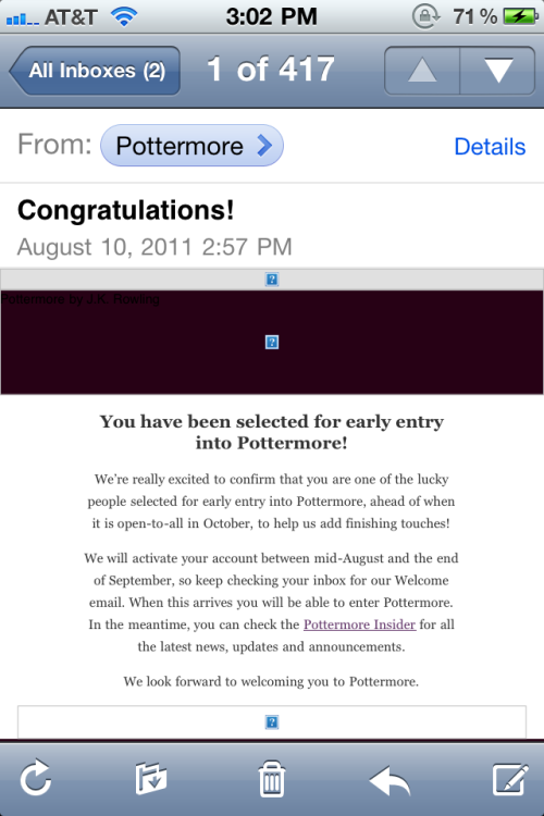 They are real!Pottermore confirmation emails are being sent out. I’m not sure if they are se