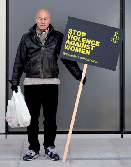 Patrick Stewart - Amnesty International campaign to Stop Violence Against Women.