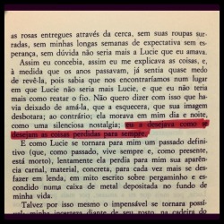 grifeinumlivro:  A Brincadeira. Milan Kundera. pág. 216 