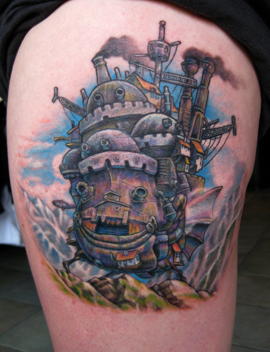 Howls Moving Castle tattoo by Emily Payne at Zen Ink in AshevilleNC  r tattoos