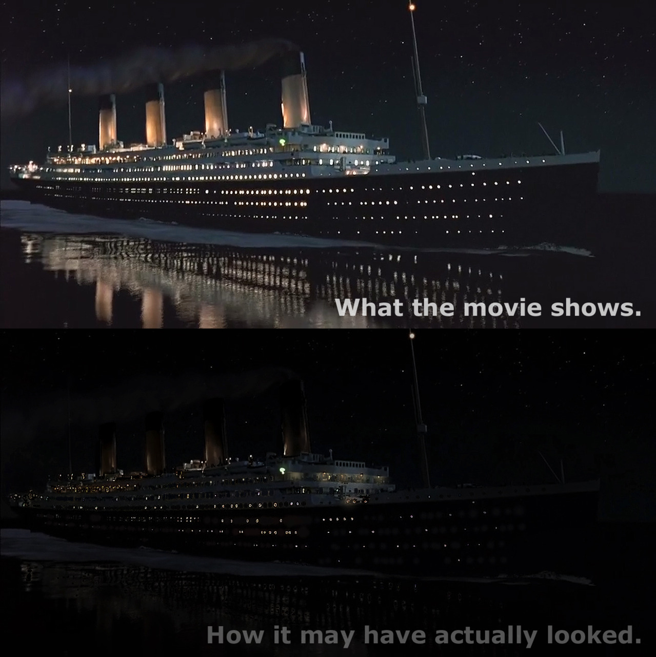 Magnificent Titanic — In James Cameron's Titanic, the lighting, while...