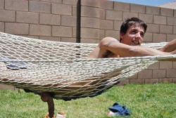 I&rsquo;d lay under his hammock. 