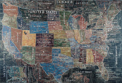 USA acrylic on canvas by Paula Scher, 2007