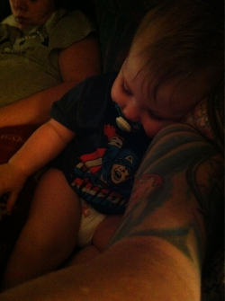 My punkin fallin asleep on me last night