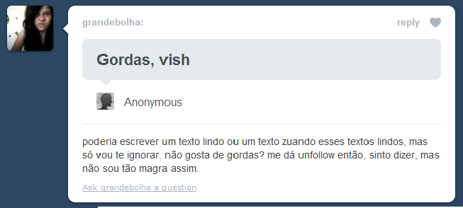  Gente, queria explicar esse post, leiam a ask de baixo, um anônimo tava falando