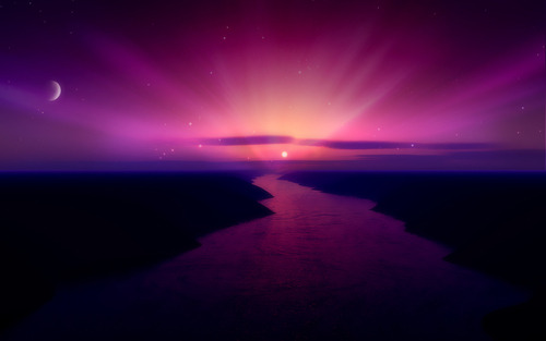 nickgalaxy:  like a gentle kiss, the sun whispered good night.   