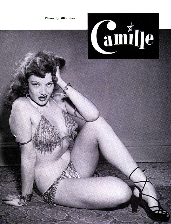 A smouldering photo of Camille taken by Mike Shea, and published in the March &lsquo;55