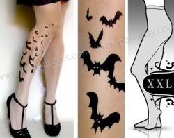 marfmellow:  plus size BATS tattoo tights WANT. 