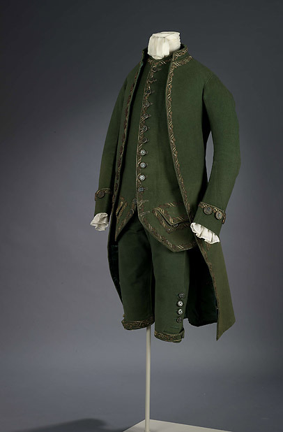 oldrags:Formal suit, 1770’s England, Royal Ontario Museum