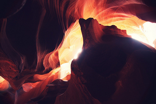 Looking up through the Antelope Canyon (by WhishingOnAsTar!)