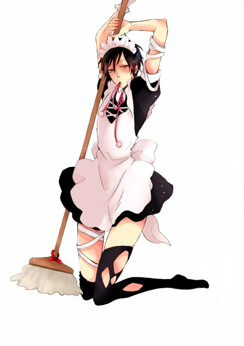 hentai-virus: Make those floors spotless Maid Izaya.~ And Shizu-chan thinks I wouldn’t make a 