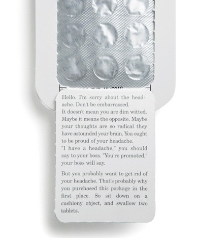I love the “Help I…” series of medicine/bandages. The directions are so entertaining to read