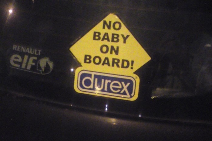 Baby on board sign