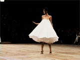 maryantionette:   Alexander McQueen: Dress No. 13, Spring/Summer 1999  I remember seeing this for the first time and I got chills. The movement of those arms and her body together was unlike anything I had experienced. I still can’t find the words to