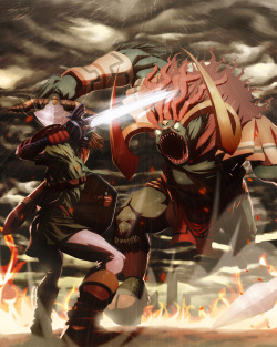 dodongodislikessmoke:  Final Battle by ~SanJ-T