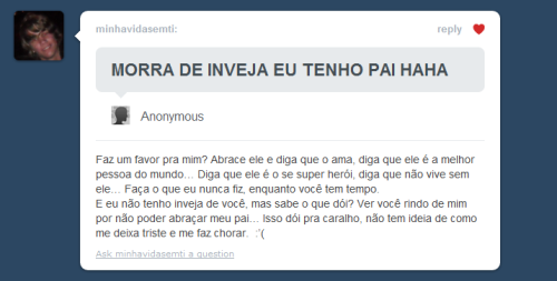  TUMBLR? isso aqui é o nosso tão bem é velho TUMBLR? Poxa, o que estão acontecendo com vocês unicórnios? Vamos respeitar mais as pessoas. Se não aceitar respeitar, respeite pelo menos os sentimentos das pessoas. Isso doí… Doí muito sabia ?