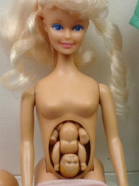 Pregnant barbie doll