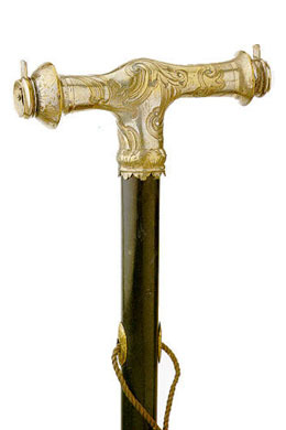 ornamentedbeing:“On top of the stick is inserted a small fassamano, with case-engraved and gilded br