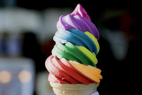 rainbow swirl! yum!