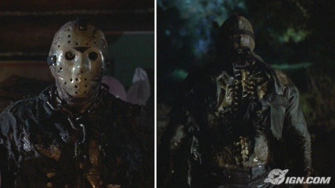 Top- kids.. this is Jason Voorhees done by Kane Hodder Bottom- this is a hobo schmuck wearing a hockey mask For the record Freddy vs Jason sucked… thank you new line cinema