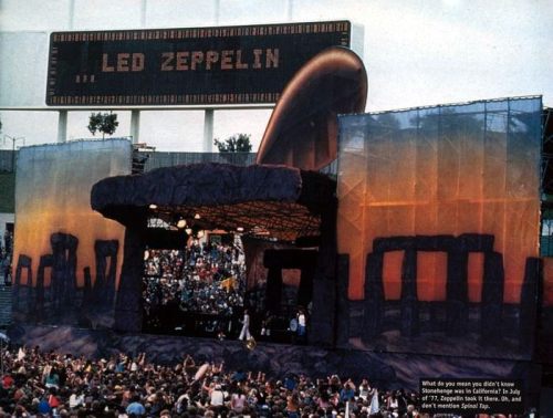 hell0andgoodbye: When Led Zeppelin brought Stonehenge to Oakland, July 1977.