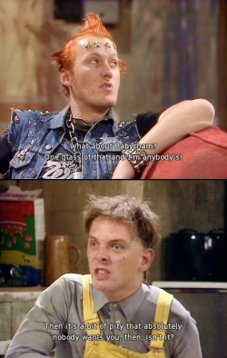 vandergrafvanny:  Huh Don’t know what this is from, but that punk looking dude looks disgusting. I’d so hit that.  Oh holy shit. Van, google &ldquo;The Young Ones.&rdquo; You gonna love it. (and high five for the Terrorvision icon)