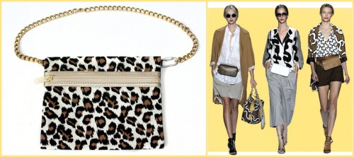 DIY Diane von Furstenberg Waist Bag (Fanny Pack?). Inspiration DVF bags on right, DIY bag on left. F