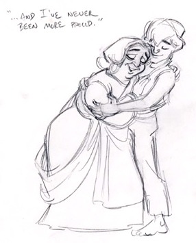 adisneyfairytale:scurviesdisneyblog:An Early Concept Art of Aladdin and His MomI would have really l