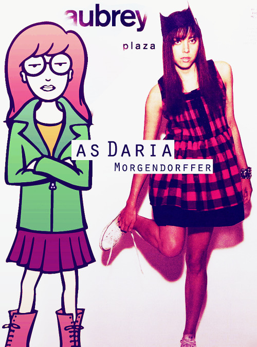 anybodys:2birdsholdinghands:dora-lupins:Daria Live Action DreamcastAubrey Plaza as Daria Morgendorff