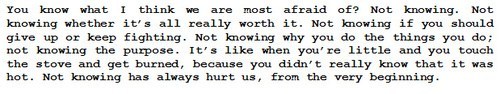 i'm glad i didn't die before i met you.