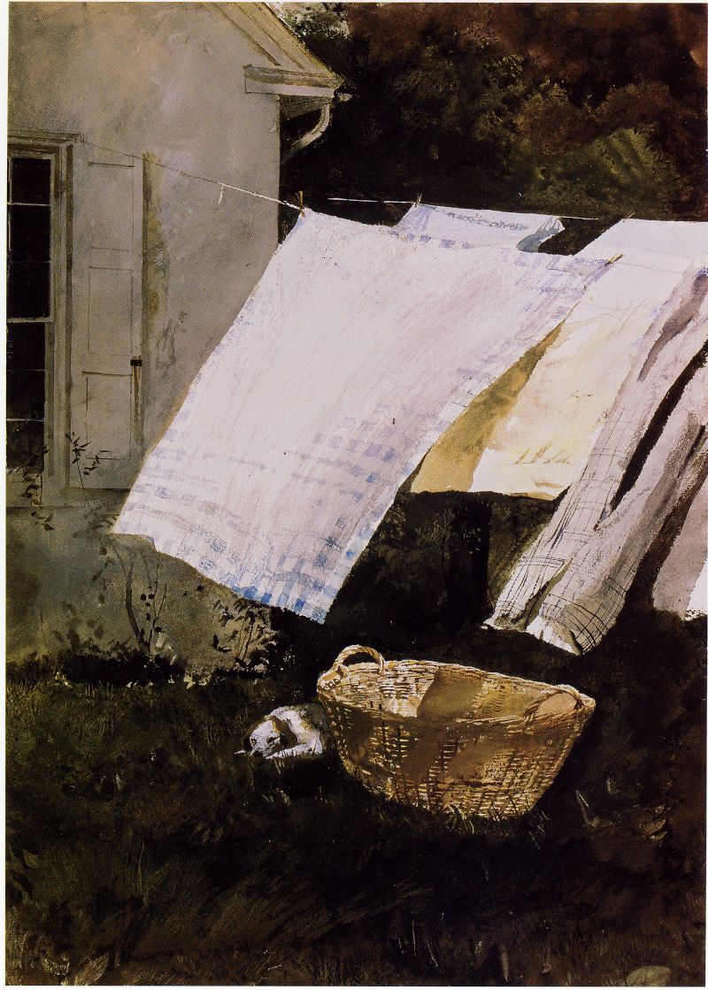 23rd-block:
“ Andrew Wyeth, Light Wash. Oil painting. 1961
”