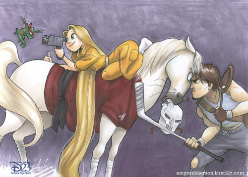 ohyeahcourtoon:amymebberson:Teenage Mutant Ninja Tangled. D23 CommissionOH MY GOD 