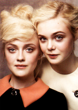 Andiezone:  Dakota And Elle Fanning For Vogue 