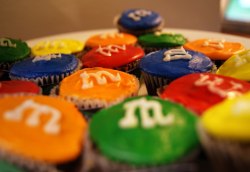 squidds:  M&M Filled Cupcakes 