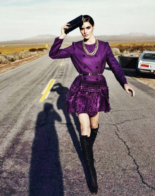 vivrepourlamode:Model: Hilary Rhoda ~ Harper’s Bazaar US, June/July 2011 