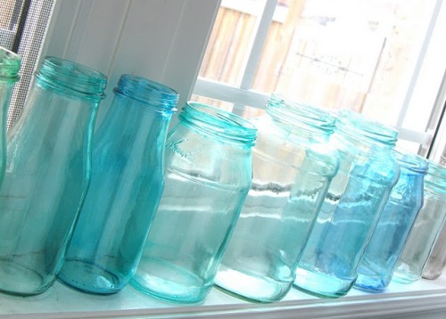 marthastewartiamnot: Mason Jar Blue Glass Canning! This weekend I&rsquo;m going to try this !