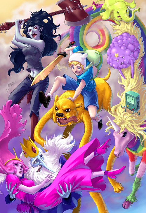 justinrampage: The cast of Adventure Time gets a rad rhombus redesign by Tumblr artist Drake Tsui! C