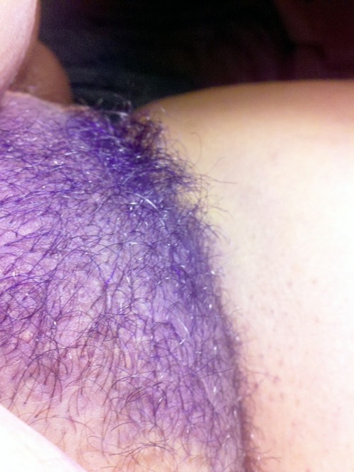 XXX Purple Pubes and a bleached one photo