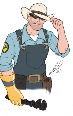 ravenscarlett:  Quick engie colour and then