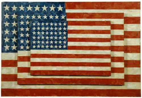 cavetocanvas:Three Flags - Jasper Johns, 1958