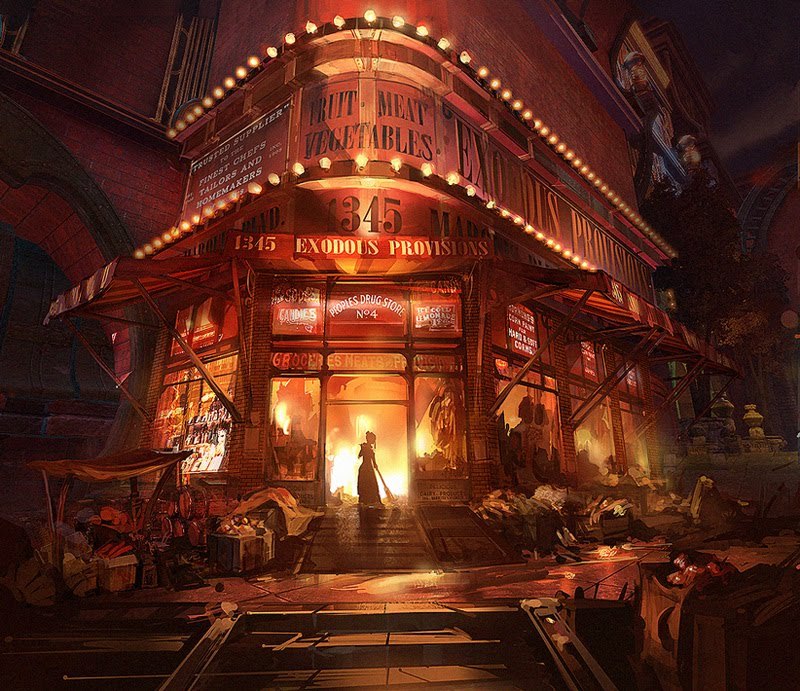 reaperboy:  Bioshock Infinite - Market Fire by Ben Lo 