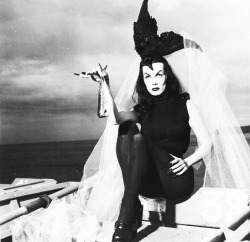 Vintagegal:  Vampira In Malibu 1954 