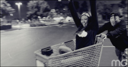 Marvinking:  Elissa And I Playin Around W A Shopping Cart.photo By: Mc  