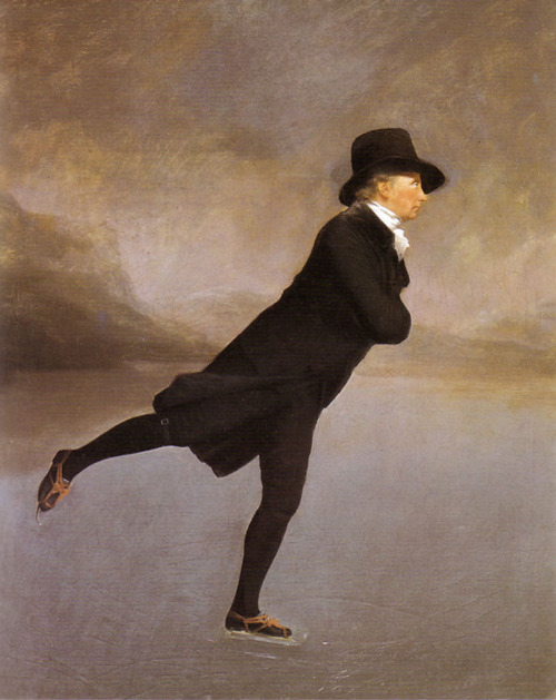 peira:  Henry Raeburn:  The Reverend Robert Walker Skating on Duddingston Loch (c.1790) 