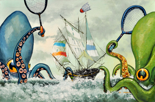 (via Release the Kraken! Art Show Featuring Legendary Sea Monster)