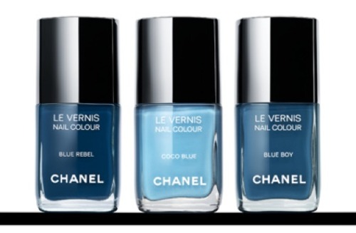 thebeautycircuit:  Chanels new polish colors are denim inspired  i love all 3 ): i want to save money so this doesn’t really help.