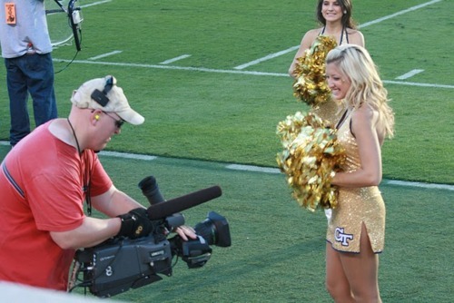 cheerheaven:  Smart Georgia Tech Cameraman